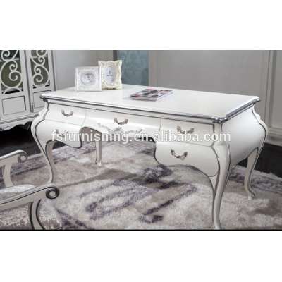 YH007 Classical white color fine carving customized antique book desk office desk retro style hot design  for study room