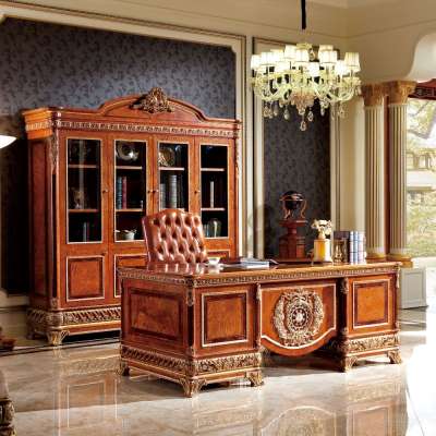 YB62 Classic solid wood office furniture, executive veneer office desk, luxury boss office table latest designs