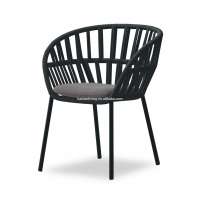 Outdoor Furniture Chair Bistro Sedie Aluminum Rope Woven Dining Garden Chair